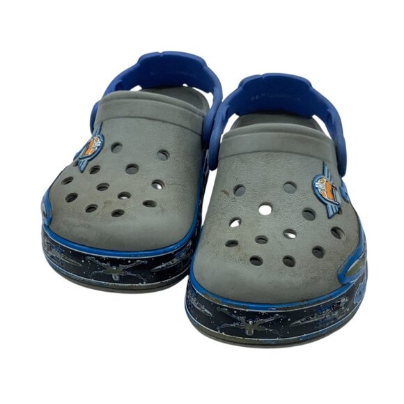 Star Wars X-Wing Kids Crocs Clogs Strap Gray & Blue Child Size 10 - Picture 6 of 6